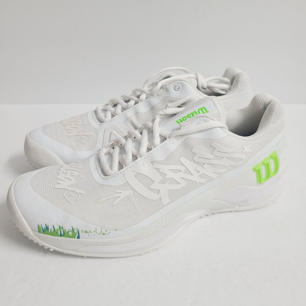 Wilson White and Green Athletic Shoes